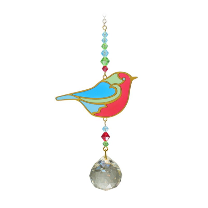 Robin Crystal Dreams Suncatcher - Wild Things Crystal from thetraditionalgiftshop.com