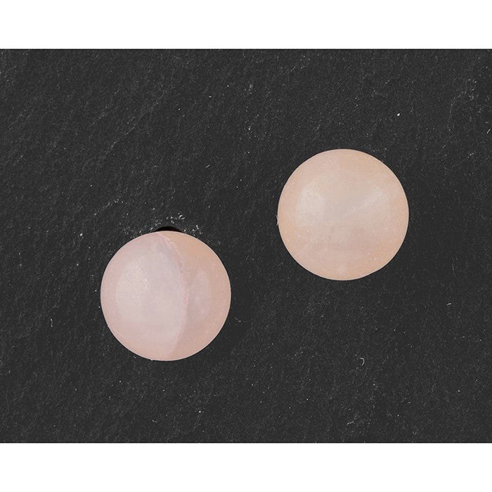 Rose Quartz Gemstone Stud Earrings - Equilibrium Jewellery from thetraditionalgiftshop.com