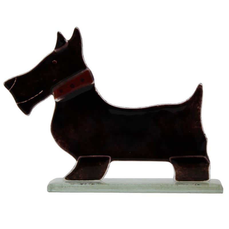 Scottie Dog Fused Glass Ornament