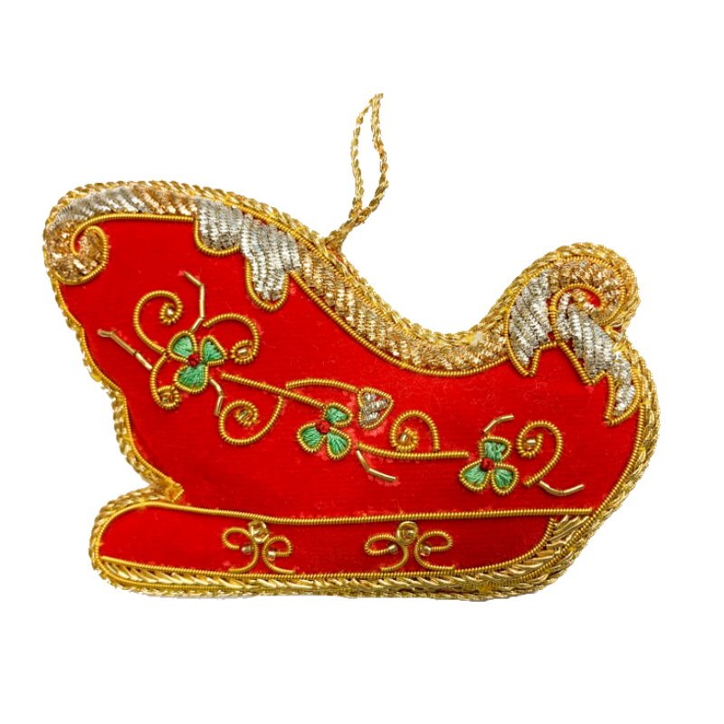 Sleigh Zari Decoration - Zari Decorations from thetraditionalgiftshop.com