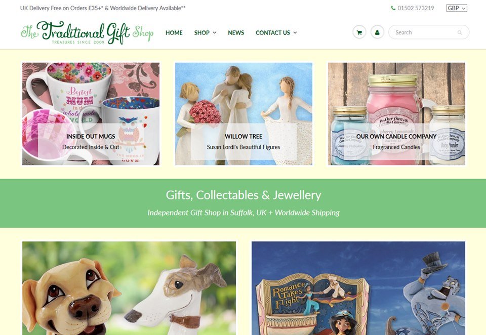 New and Improved Website Launched - The Gift Shop (Oulton Broad)