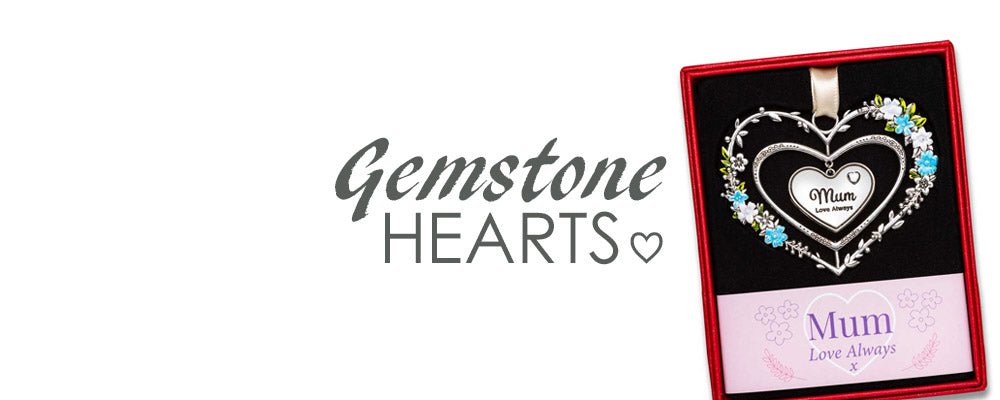 Gemstone Heart Hanging Decorations - The Gift Shop (Oulton Broad)
