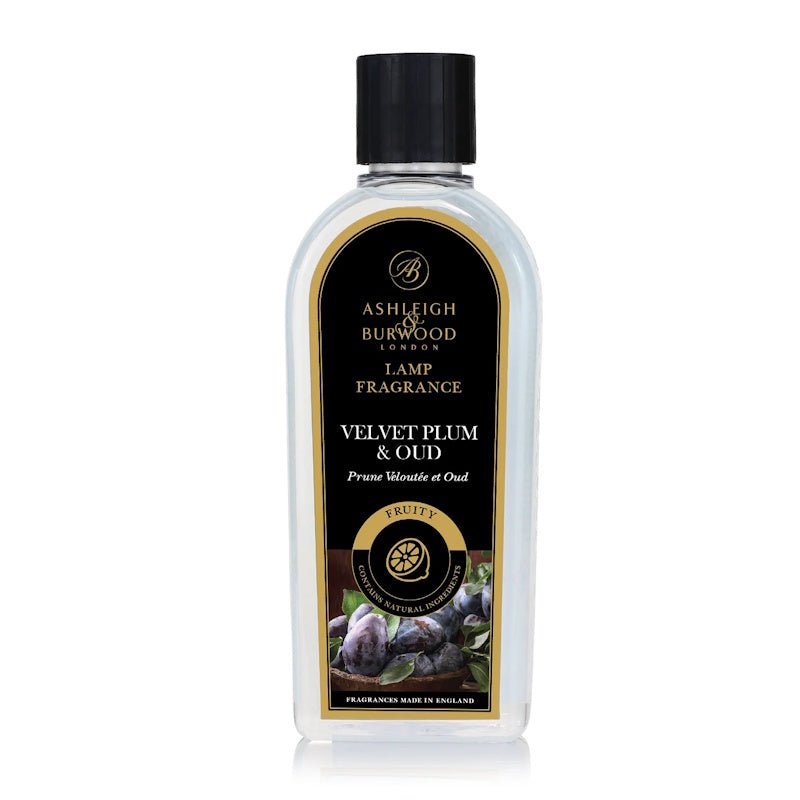 Ashleigh & Burwood Velvet Plum & Oud Fragrance Lamp Oil (500ml) - Ashleigh & Burwood Fragrance Lamps from thetraditionalgiftshop.com