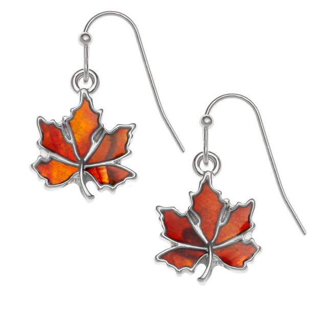 Autumn Leaf Paua Shell Earrings - Tide Jewellery from thetraditionalgiftshop.com