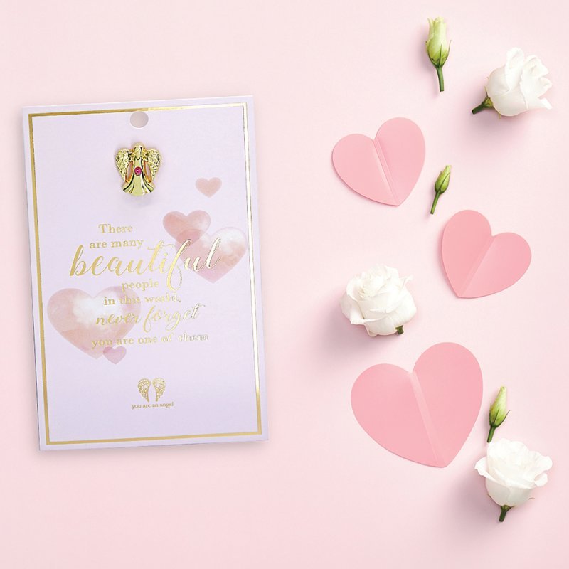 Beautiful People Angel Lapel Pin on Card - You Are An Angel from thetraditionalgiftshop.com