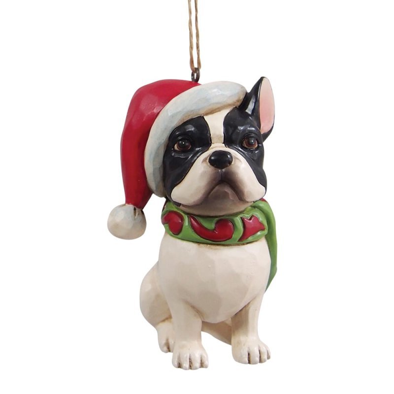 Christmas Dog French Bulldog (Hanging Ornament) - Heartwood Creek by Jim Shore from thetraditionalgiftshop.com