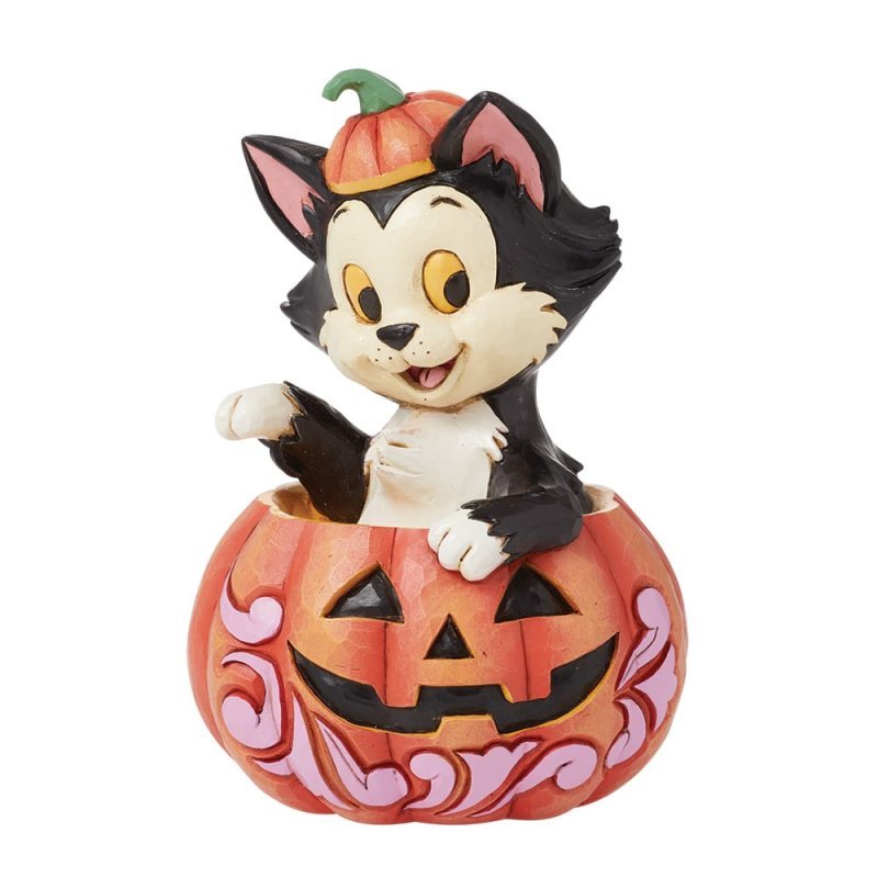 Figaro in Jack - O - Lantern Mini Figurine - Disney Traditions from thetraditionalgiftshop.com