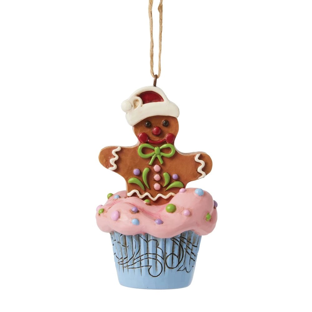 Gingerbread Cupcake Hanging Ornament - Heartwood Creek by Jim Shore from thetraditionalgiftshop.com