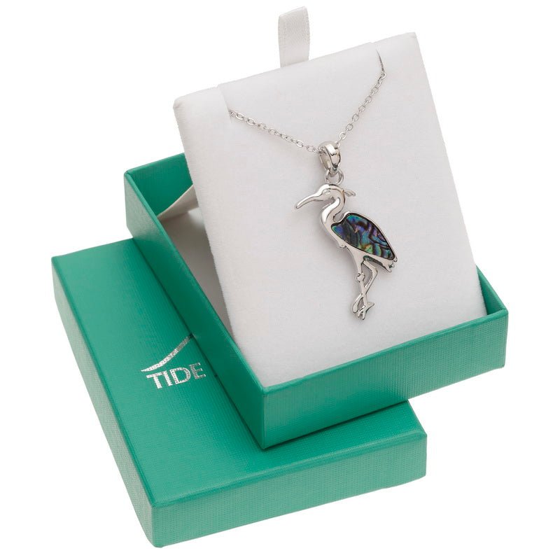 Heron Paua Shell Necklace - Tide Jewellery from thetraditionalgiftshop.com