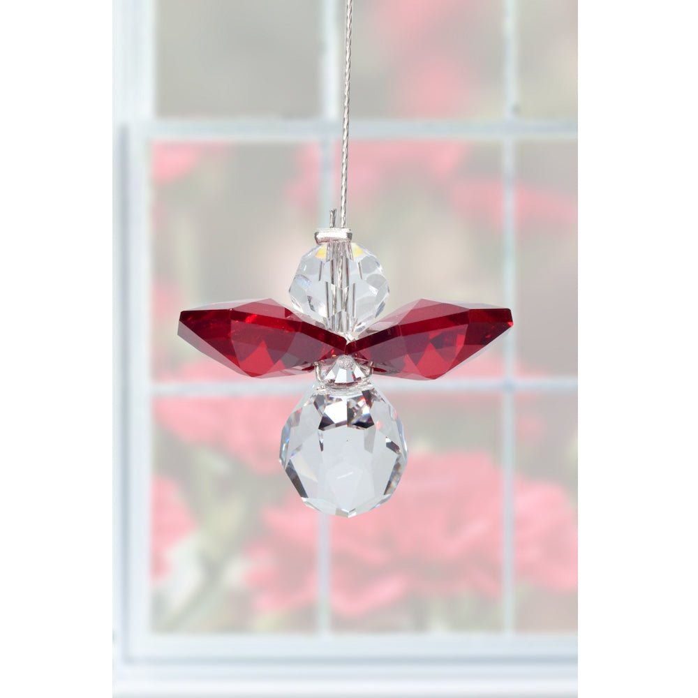 January Birthstone Crystal Guardian Angel - Garnet (Small) - Wild Things Crystal from thetraditionalgiftshop.com