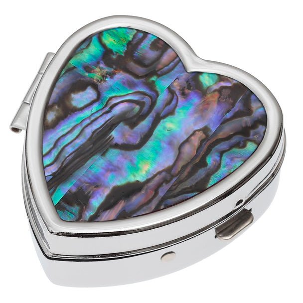 Natural Heart Paua Shell Pill Box - Tide Jewellery from thetraditionalgiftshop.com