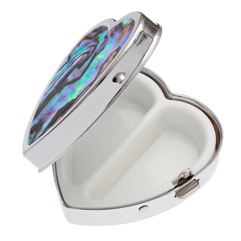 Natural Heart Paua Shell Pill Box - Tide Jewellery from thetraditionalgiftshop.com