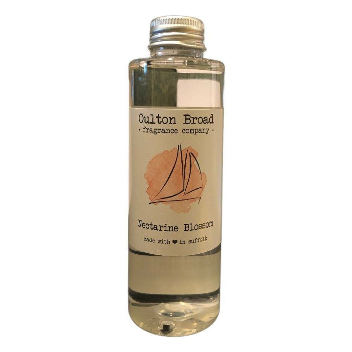 Nectarine Blossom Reed Diffuser Refill Oil - Oulton Broad Fragrance Company from thetraditionalgiftshop.com