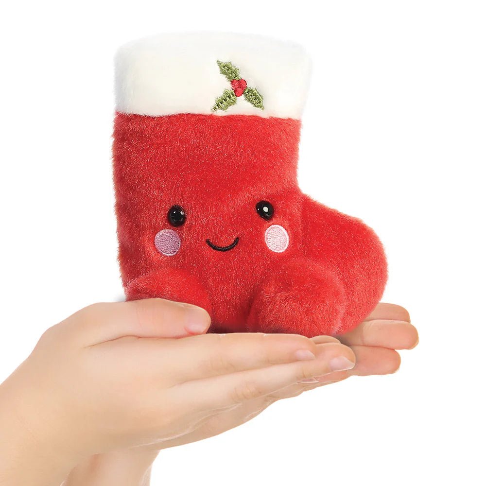 Palm Pals Holly Stocking Plush Toy - Palm Pals from thetraditionalgiftshop.com