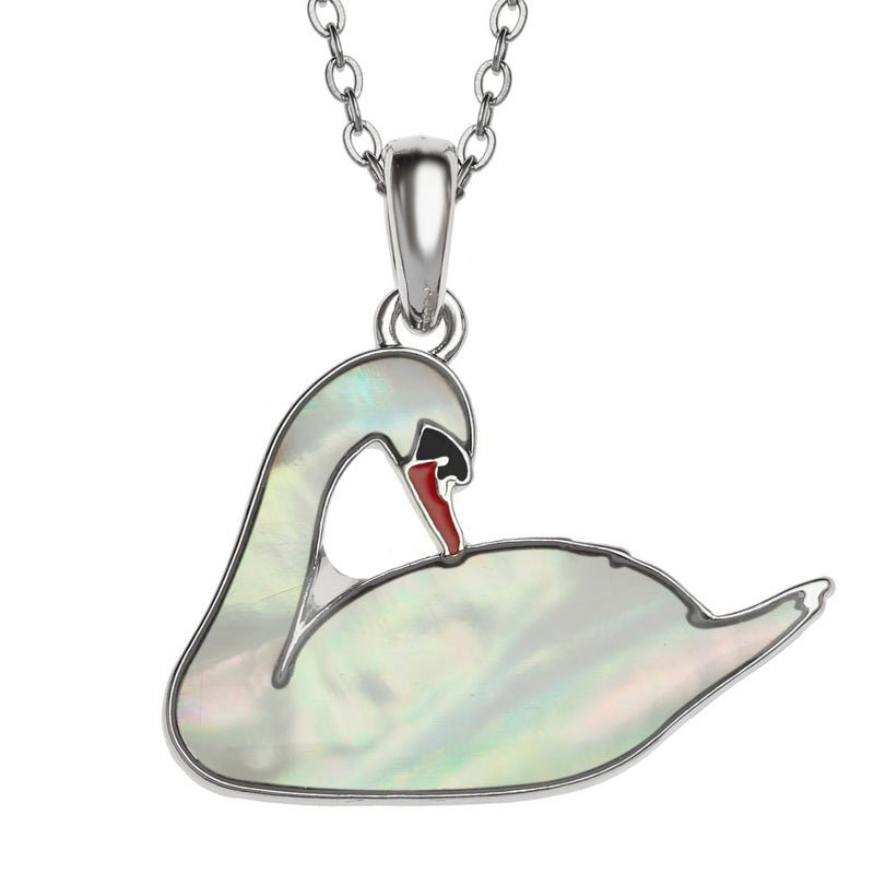 Swan Paua Shell Necklace - Tide Jewellery from thetraditionalgiftshop.com