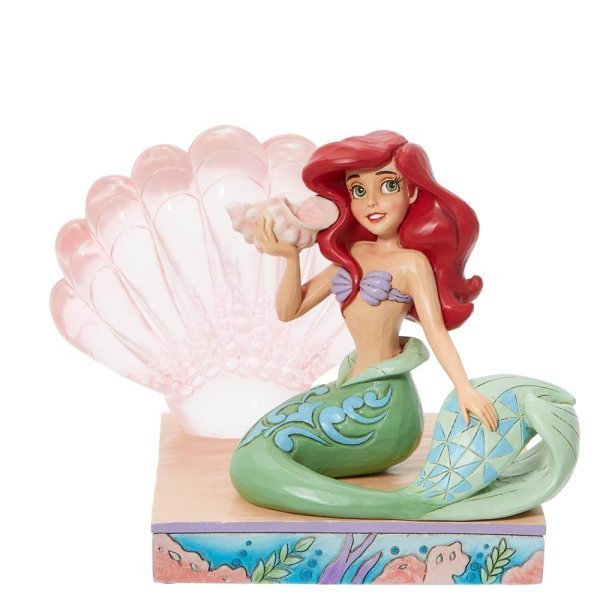 A Tail of Love (Ariel with Shell) - Disney Traditions from thetraditionalgiftshop.com