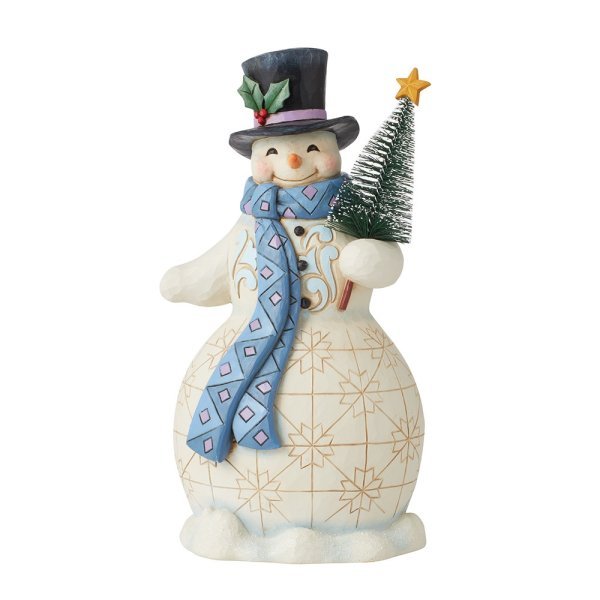 Ain't No Man Like a Snowman (Snowman Holding Tree) - Heartwood Creek by Jim Shore from thetraditionalgiftshop.com