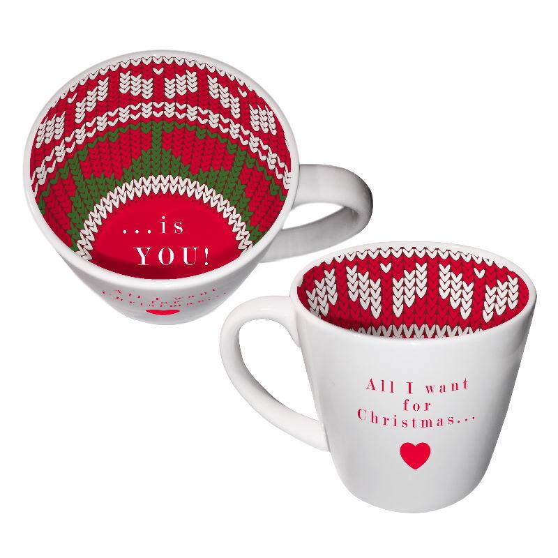 All I Want For Christmas... Inside Out Mug - Inside Out Mugs from thetraditionalgiftshop.com