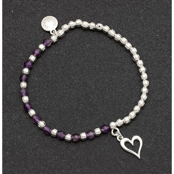 Amethyst Gemstone Bracelet - Equilibrium Jewellery from thetraditionalgiftshop.com