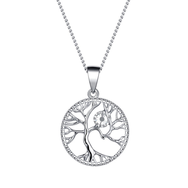 April Tree of Life Birthstone Necklace