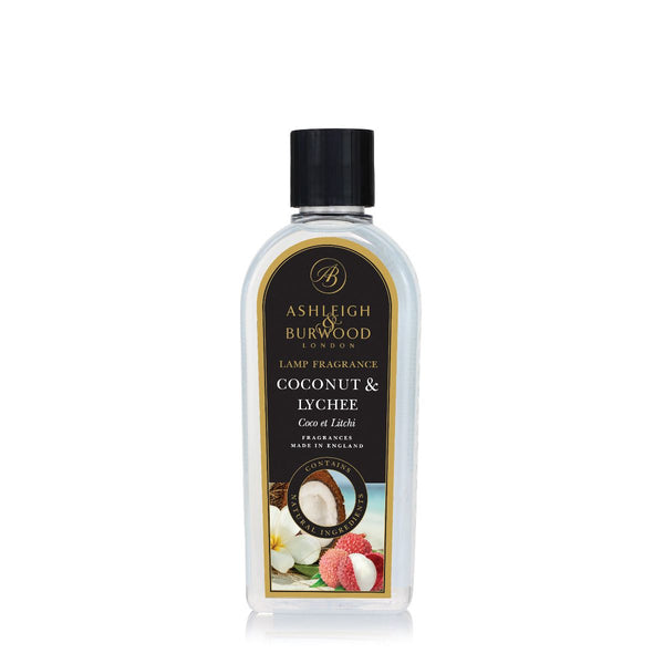 Ashleigh & Burwood Coconut & Lychee Fragrance Lamp Oil (500ml) - Ashleigh & Burwood Fragrance Lamps from thetraditionalgiftshop.com