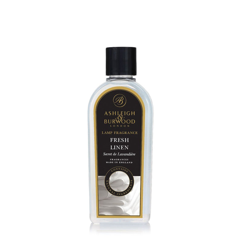 Ashleigh & Burwood Fresh Linen Fragrance Lamp Oil (500ml) - Ashleigh & Burwood Fragrance Lamps from thetraditionalgiftshop.com
