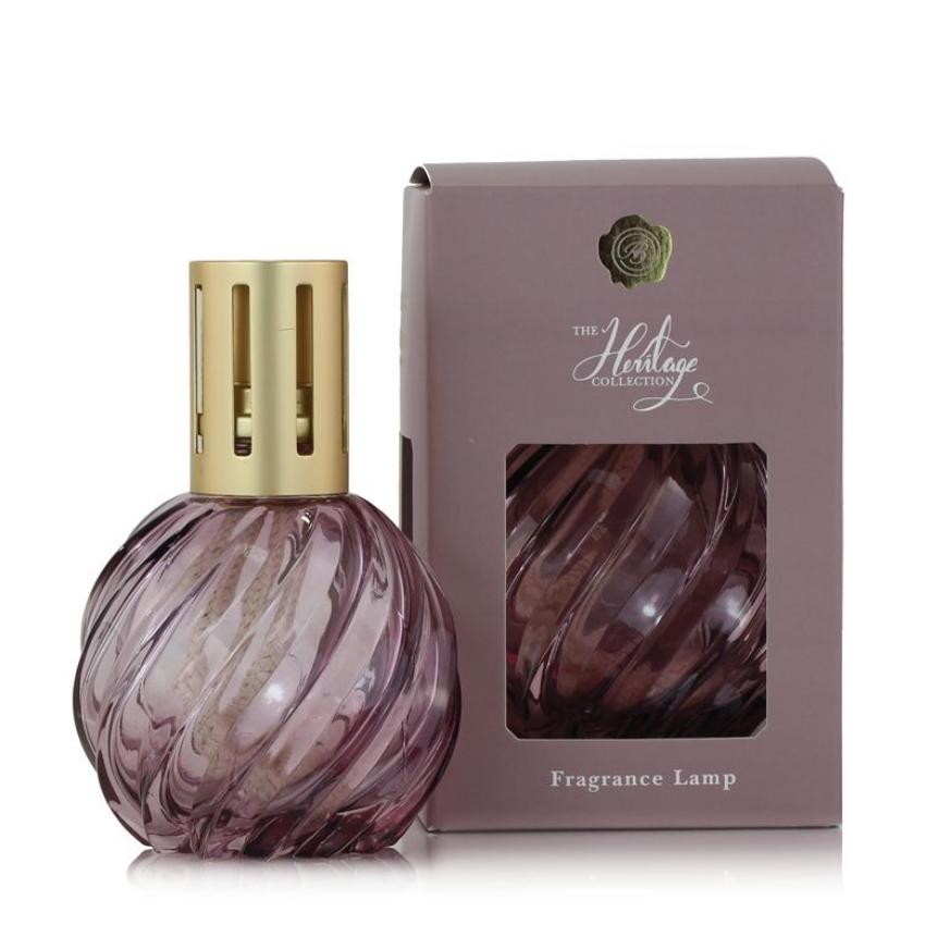 Ashleigh & Burwood Mauve Spiral Glass Fragrance Lamp (The Heritage Collection) - Ashleigh & Burwood Fragrance Lamps from thetraditionalgiftshop.com