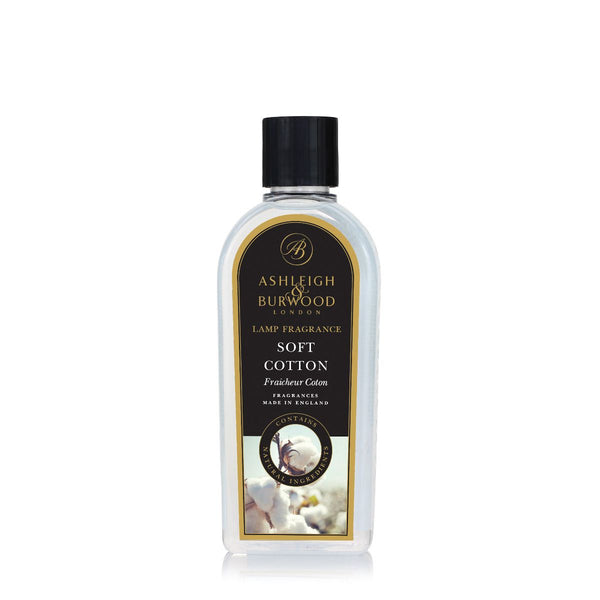 Ashleigh & Burwood Soft Cotton Fragrance Lamp Oil (500ml) - Ashleigh & Burwood Fragrance Lamps from thetraditionalgiftshop.com