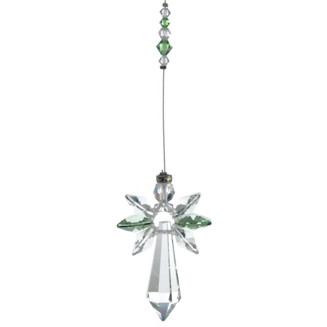 August Birthstone Crystal Guardian Angel - Peridot (Large)