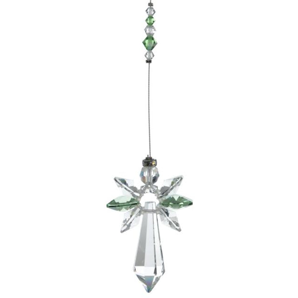 August Birthstone Crystal Guardian Angel - Peridot (Large)