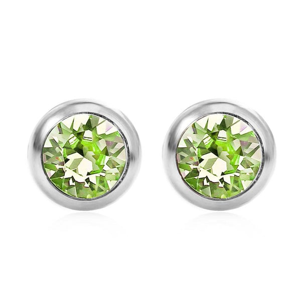 August Solitare Birthstone Earrings