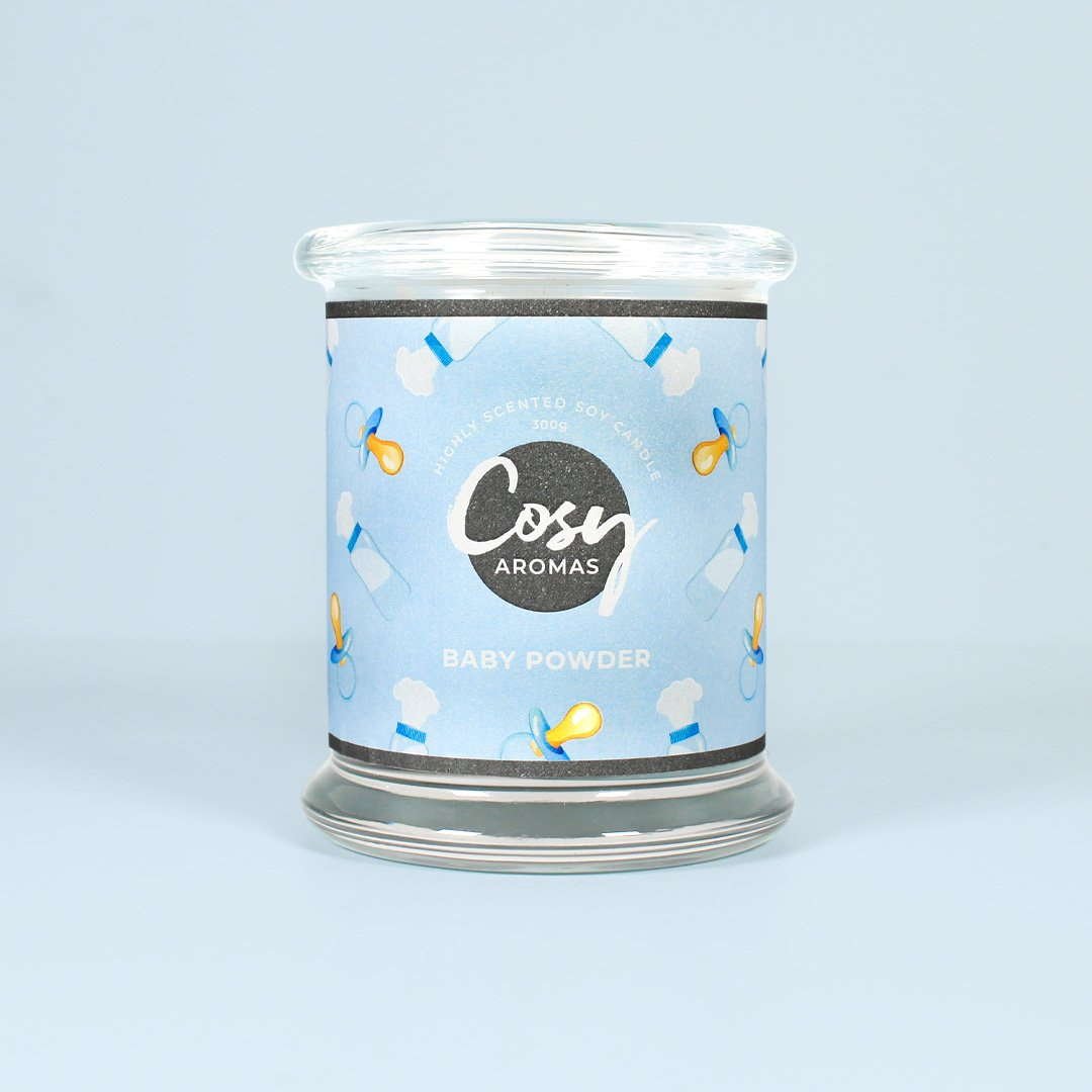 Baby Powder 2 Wick Jar Candle - Cosy Candles from thetraditionalgiftshop.com