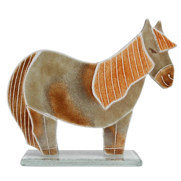 Bertie the Pony Fused Glass Ornament - D&J Glassware Fused Glass from thetraditionalgiftshop.com
