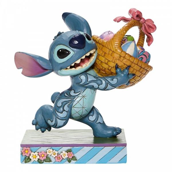 Bizarre Bunny (Stitch Running Off with Easter Basket) - Disney Traditions from thetraditionalgiftshop.com