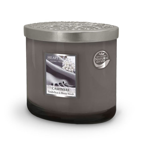 Cashmere Ellipse 2 Wick Candle - Heart & Home from thetraditionalgiftshop.com