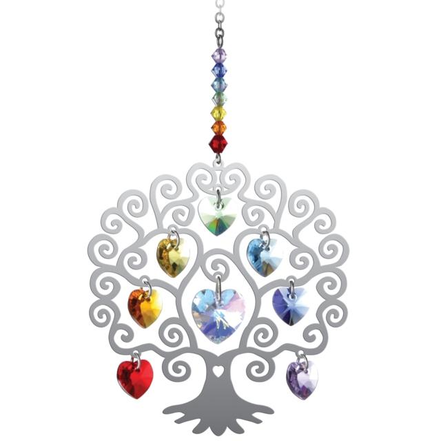 Chakra Tree of Life Crystal Suncatcher