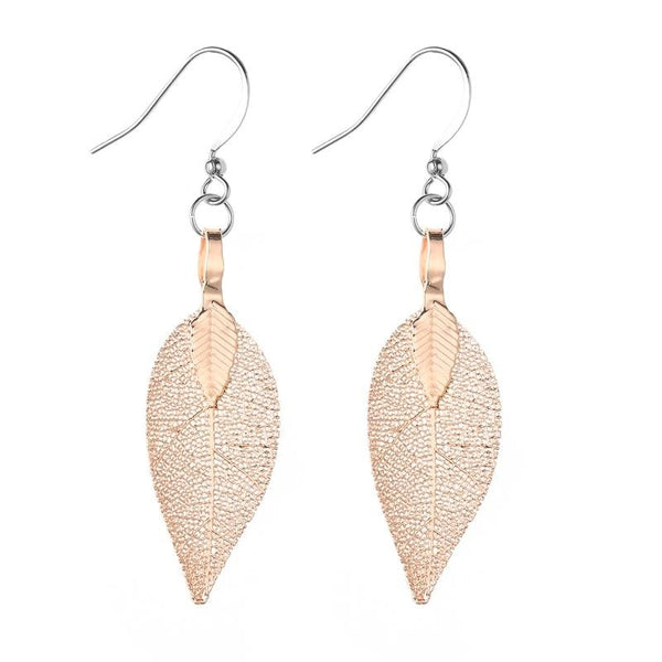 Champagne Leaf Earrings