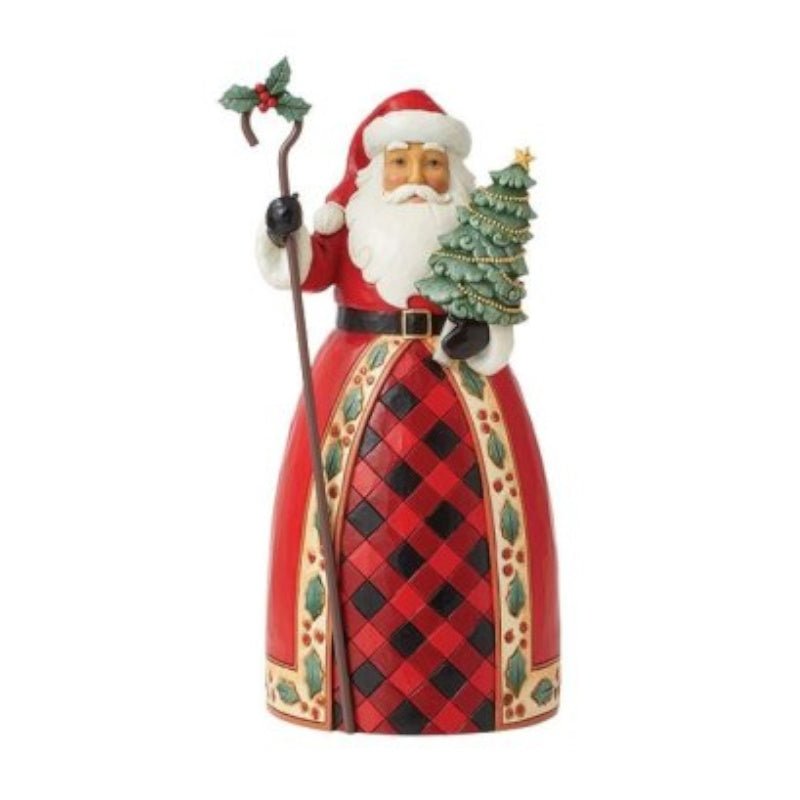 Christmas Traditions (Highland Glen Santa with Cane & Tree) - Heartwood Creek by Jim Shore from thetraditionalgiftshop.com