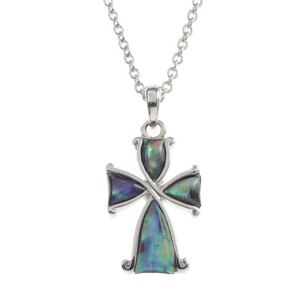 Cross Paua Shell Necklace