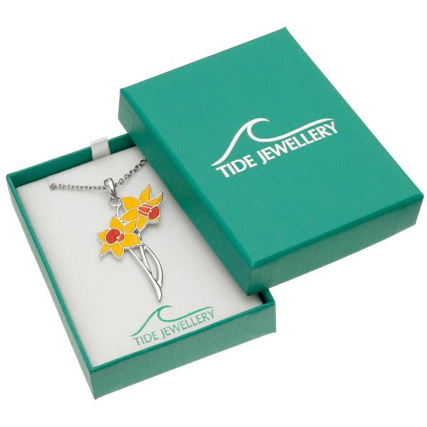 Daffodil Enamel Necklace - Tide Jewellery from thetraditionalgiftshop.com