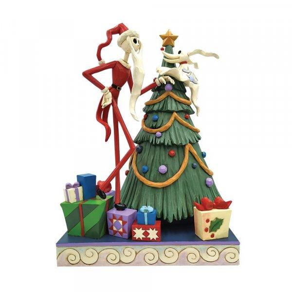 Decking the Halls (Santa Jack with Zero by Tree) - Disney Traditions from thetraditionalgiftshop.com