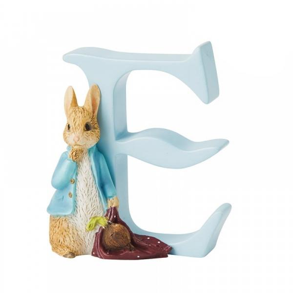 "E" Peter Rabbit with Onions Alphabet Letter - Beatrix Potter from thetraditionalgiftshop.com