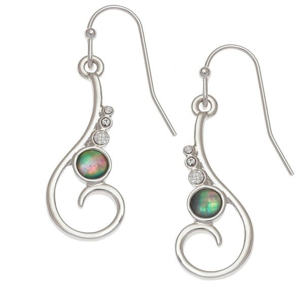 Elegant Spiral Paua Shell Earrings - Tide Jewellery from thetraditionalgiftshop.com