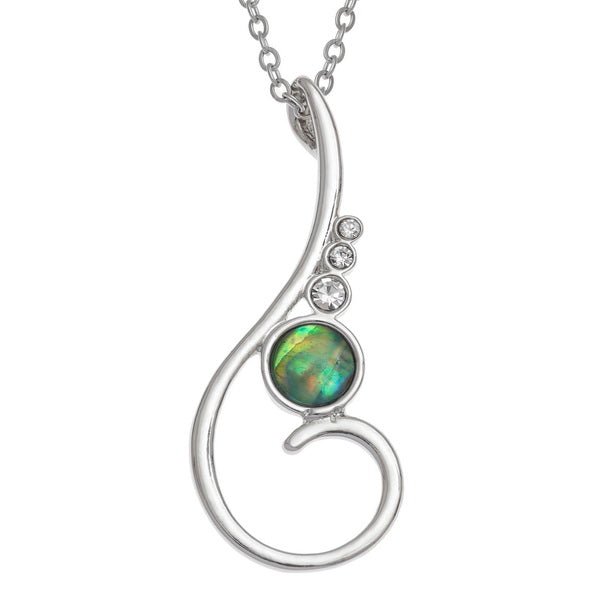 Elegant Spiral Paua Shell Necklace - Tide Jewellery from thetraditionalgiftshop.com