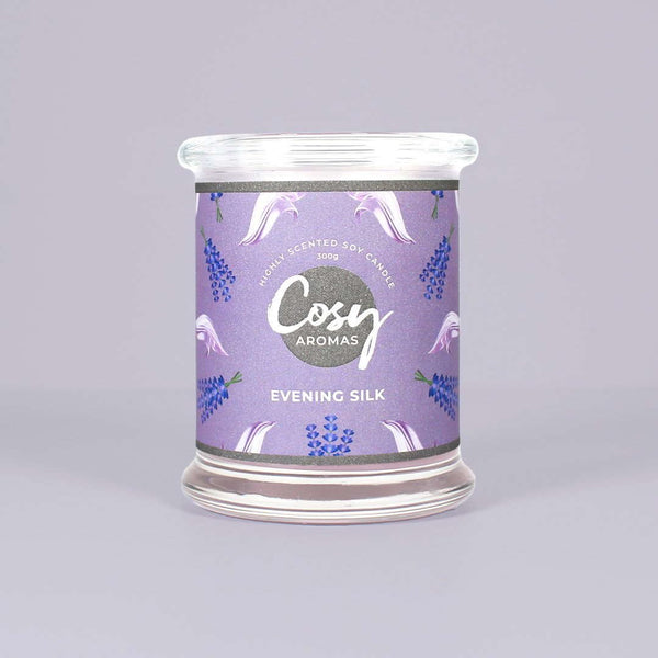 Evening Silk 2 Wick Jar Candle - Cosy Candles from thetraditionalgiftshop.com