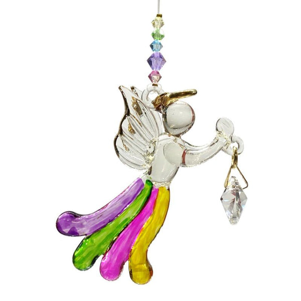 Fantasy Glass Angels in my Window (Confetti) Crystal Suncatcher - Wild Things Crystal from thetraditionalgiftshop.com