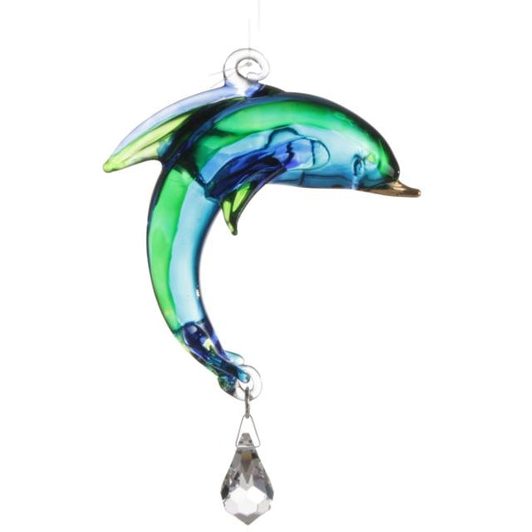 Fantasy Glass Dolphin - Aqua