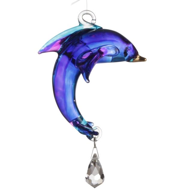 Fantasy Glass Dolphin - Purple