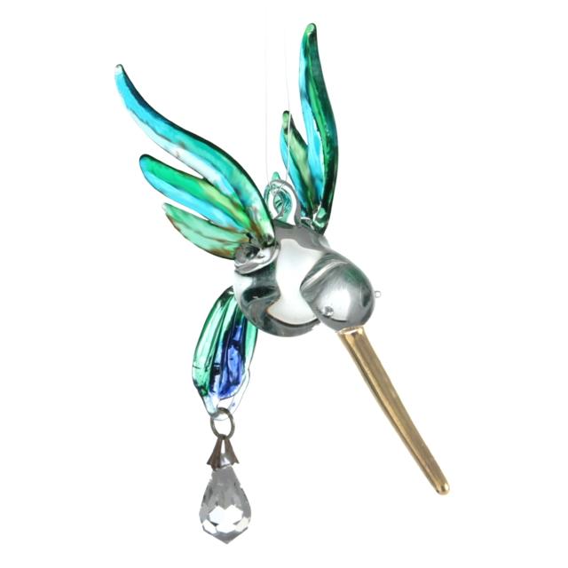 Fantasy Glass Hummingbird - Peacock