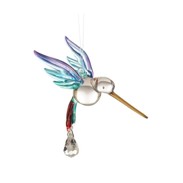 Fantasy Glass Hummingbird - Rainbow